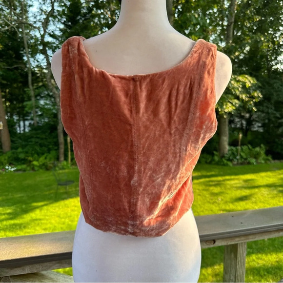 Staud Clothing Pink Velvet Marie Top Small Antique Rose - Picture 8 of 12
